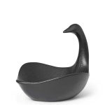 Skál SWAN CENTERPIECE black H:27